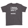 i before e except after c Youth Tee