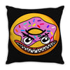 Angry Donut Throw Pillow