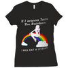 ls mug eat rainbow eat les Ladies Fitted T-Shirt