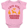 This Girl Loves Her Doberman Pinscher Baby Onesie