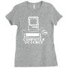 computer science pc nerd gamer zocker shooter funny Ladies Fitted T-Shirt