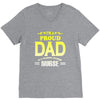 proud dad nurse V-Neck Tee