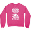 whiskey and camping! Crewneck Sweatshirt