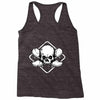 skate until the end black Racerback Tank