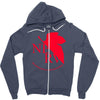 neon genesis evangelion anime nerv logo Zipper Hoodie
