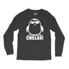 penguin chillax funny new Long Sleeve Shirts