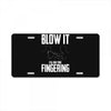 alien blow it fingering License Plate