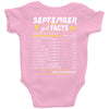 September Girl Facts Libra Baby Onesie