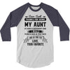 Dear Aunt, Thanks For Being My Aunt 3/4 Sleeve Shirt