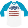 us flag 3/4 Sleeve Shirt