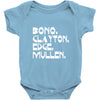 bono, clayton, edge, mullen Baby Onesie