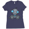 sad robot Ladies Fitted T-Shirt