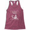 christmas funny dog &amp; snowman Racerback Tank