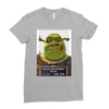 shrek mug shot funny Ladies Fitted T-Shirt