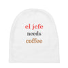 el jefe needs coffee Baby Beanies