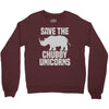 save the chubby unicorns (2) Crewneck Sweatshirt