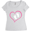Baby Girl with Heart Any Name Customized Women's Triblend Scoop T-shirt