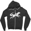 okami tribute wolf ladies Zipper Hoodie
