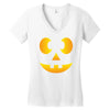 funny halloween jack o lantern kids Women's V-Neck T-Shirt