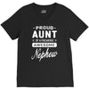 proud aunt of a freaking awesome nephew V-Neck Tee