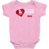 love and a dog life Baby Bodysuit