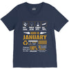 Born January Multitasking Problem Solving Tees V-Neck Tee