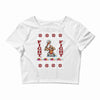 ugly sweater fight christmas t shirts Crop Top