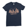 Camping Red Ladies Fitted T-Shirt