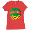 pizza turtle Ladies Fitted T-Shirt