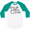 reel girls fish 3/4 Sleeve Shirt