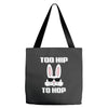 too hip to hop bunny easter Tote Bags