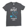 Our First Father's Day! Baby Boy Ladies Fitted T-Shirt