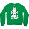 gym cat workout Crewneck Sweatshirt