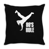 80's rule break dancer Throw Pillow