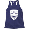 anonymous mask Racerback Tank