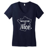nice is nice Women's V-Neck T-Shirt