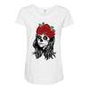Skull Girl Maternity Scoop Neck T-shirt