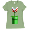 nintendo mario brothers piranha plant Ladies Fitted T-Shirt