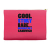 cool story babe white t shirt now make me a sandwich college humor fun Accessory Pouches