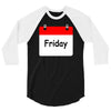 title of day of the week friday day of the week 3/4 Sleeve Shirt