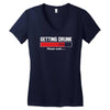 getting drunk Women's V-Neck T-Shirt