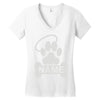 personalized paw halo Women's V-Neck T-Shirt