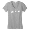 camping love Women's V-Neck T-Shirt