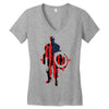 captain america flag abstract Women's V-Neck T-Shirt
