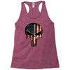 skull us flag Racerback Tank