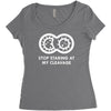 cleavage Women's Triblend Scoop T-shirt