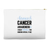 stomach cancer awaneress i wear periwinkle for someone special to me Accessory Pouches