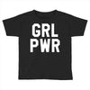 girl power white logo Toddler T-shirt