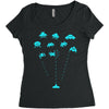 space invaders Women's Triblend Scoop T-shirt