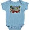 mens retro game out run, ideal gift or birthday present. Baby Bodysuit